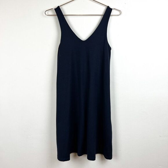 Susana Monaco Navy Blue Aline V Neck Tank Dress - Picture 1 of 8